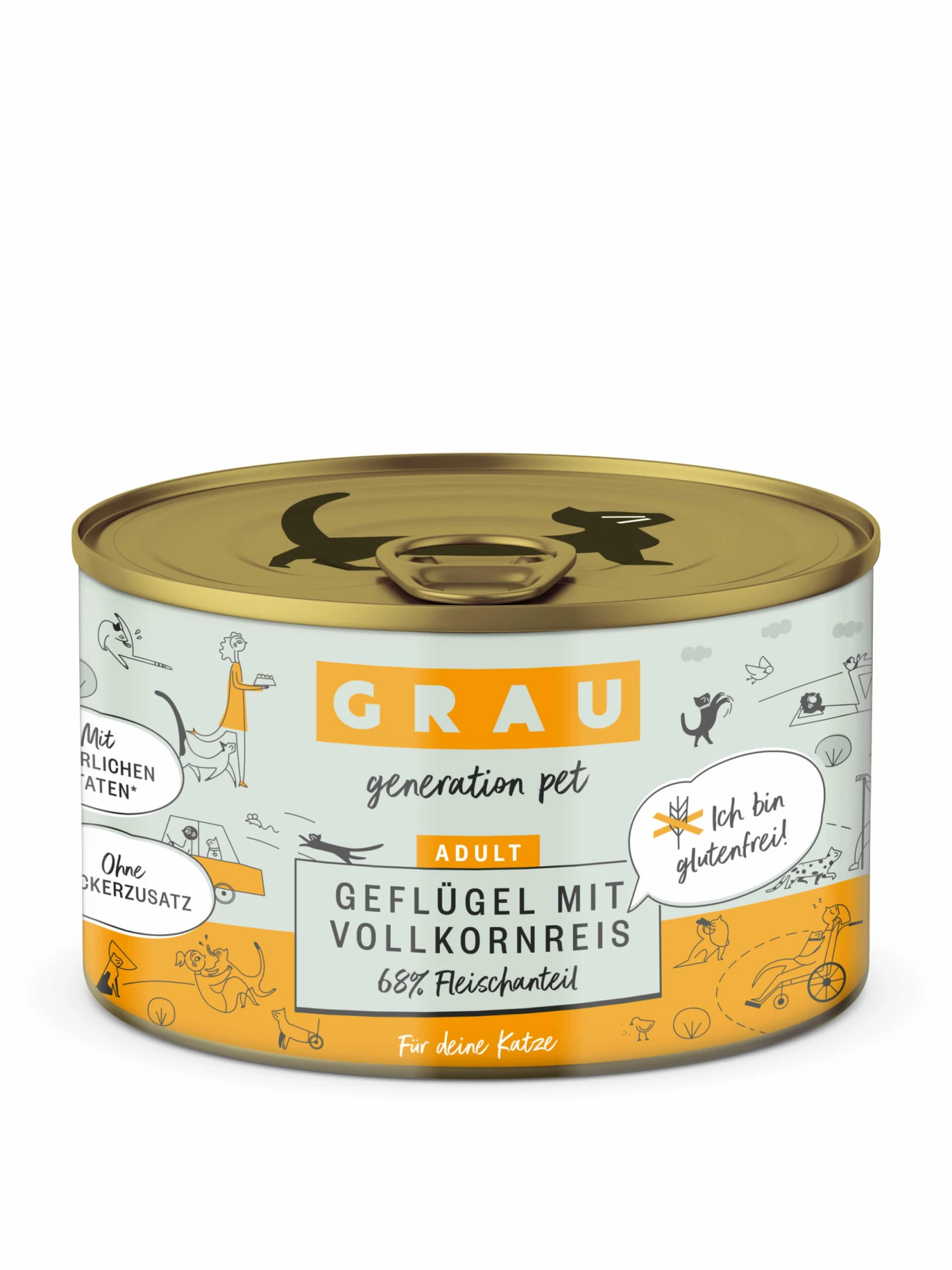 Grau Geflügel Mit Vollkornreis Nassfutter 4 Grau Geflügel Mit Vollkornreis Nassfutter – Bild 2