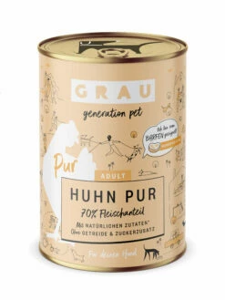 Grau Huhn Pur Mit Leinöl Nassfutter
