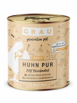 Grau Huhn Pur Mit Leinöl Nassfutter 7 Grau Huhn Pur Mit Leinöl Nassfutter -Dechra-verkauf 00008807 hund huhn pur 800g