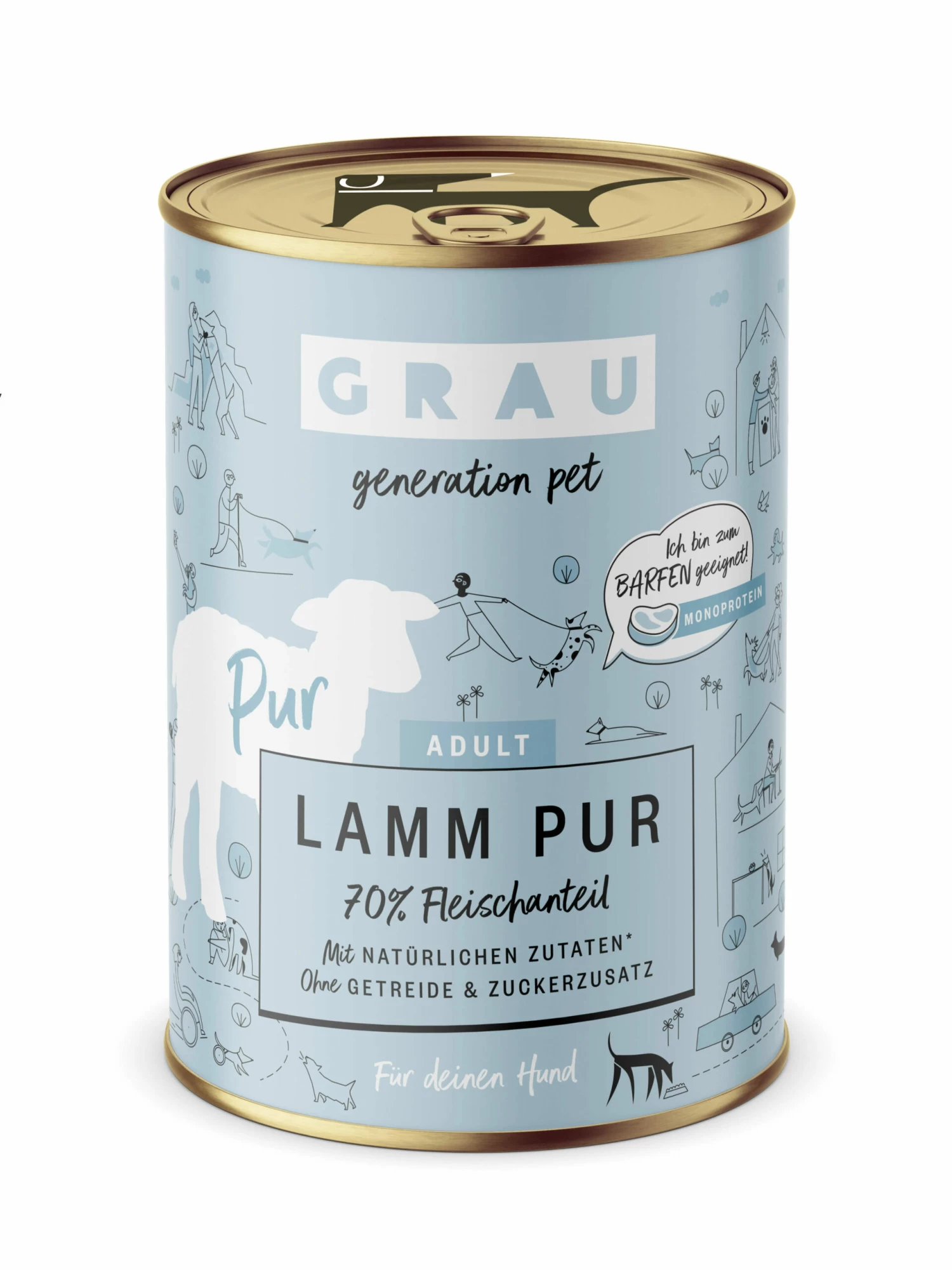 Grau Lamm Pur Mit Leinöl Nassfutter 3 Grau Lamm Pur Mit Leinöl Nassfutter