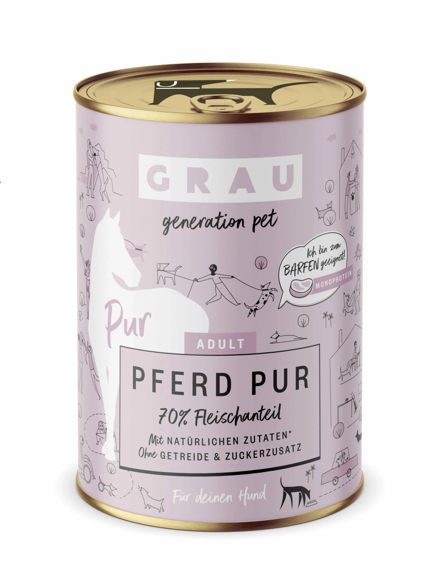 Grau Pferd Pur Mit Leinöl Nassfutter 3 Grau Pferd Pur Mit Leinöl Nassfutter