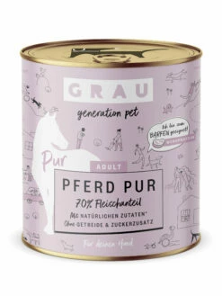 Grau Pferd Pur Mit Leinöl Nassfutter 7 Grau Pferd Pur Mit Leinöl Nassfutter -Dechra-verkauf 00008834 hund pferd pur 800g