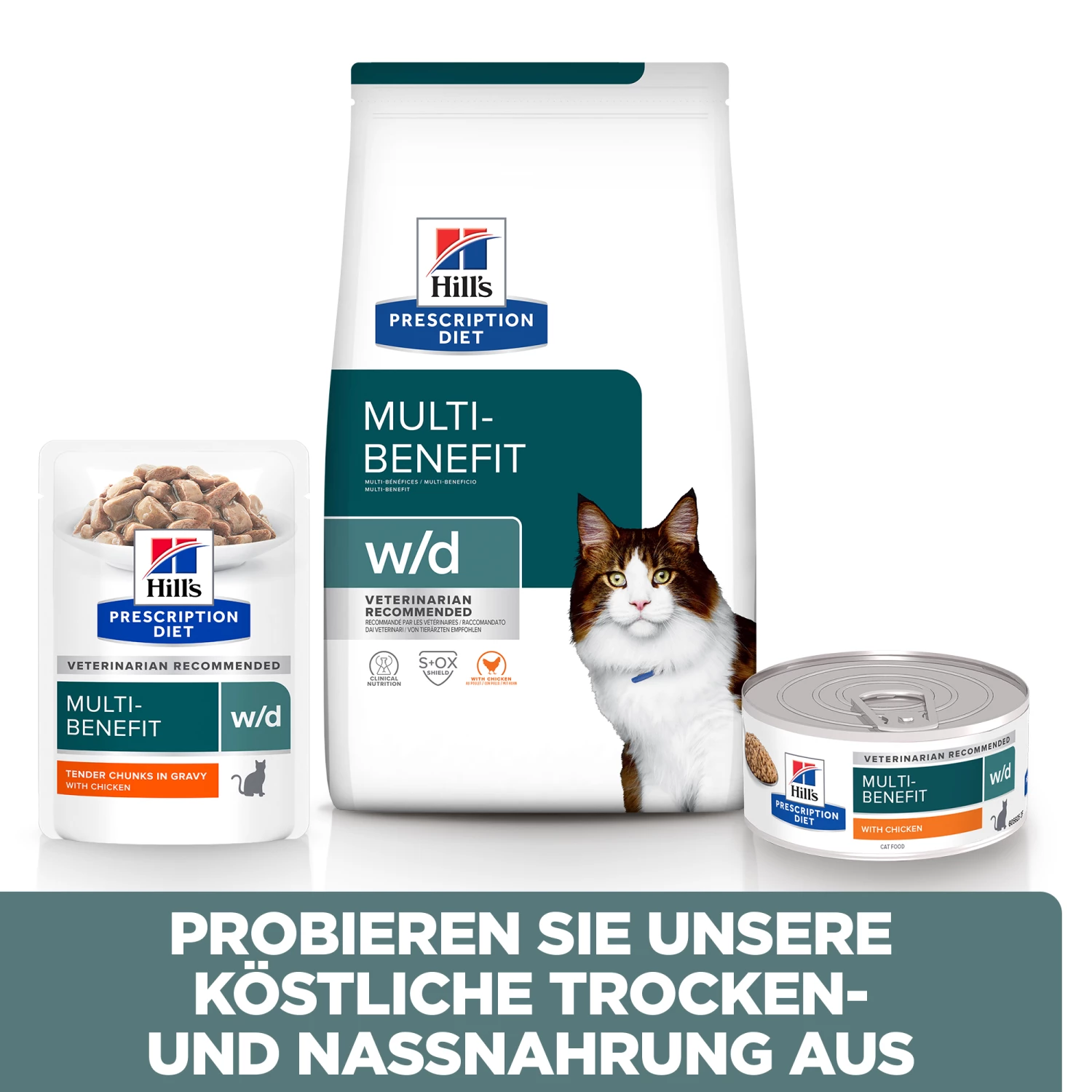 Hill's PRESCRIPTION DIET W/d Multi-Benefit Katzenfutter Mit Huhn 12 X 85 G 4 Hill's PRESCRIPTION DIET W/d Multi-Benefit Katzenfutter Mit Huhn 12 X 85 G – Bild 2