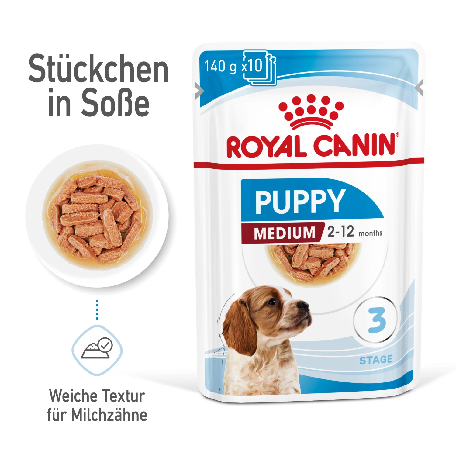Royal Canin Medium Puppy Welpenfutter Nassfutter 10 X 140 G 3 Royal Canin Medium Puppy Welpenfutter Nassfutter 10 X 140 G