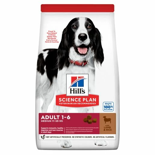 Hill's Science Plan Medium Adult Hundefutter Mit Lamm & Reis 3 Hill's Science Plan Medium Adult Hundefutter Mit Lamm & Reis