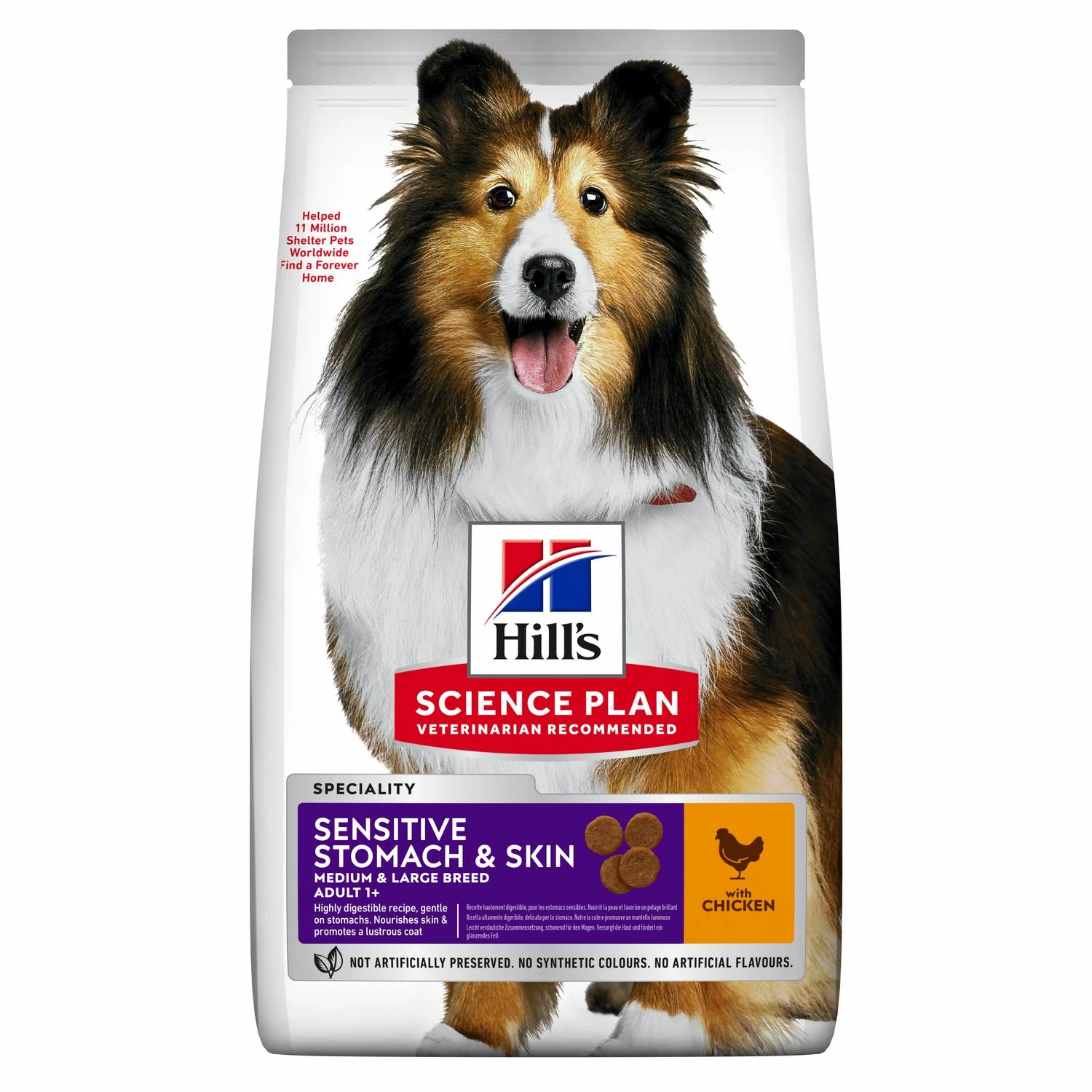 Hill's Science Plan Canine Sensitive Stomach & Skin Medium Adult 1+ Hundefutter 3 Hill's Science Plan Canine Sensitive Stomach & Skin Medium Adult 1+ Hundefutter